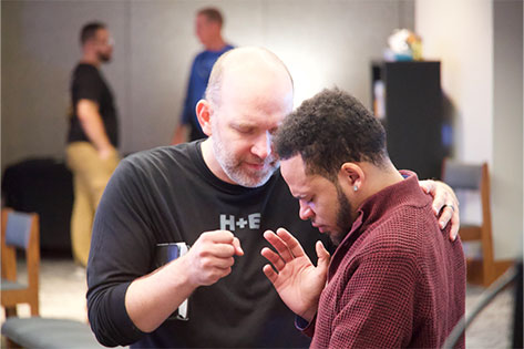 two men praying