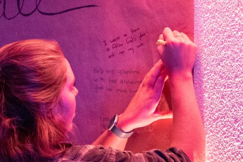 writing on the prayer wall