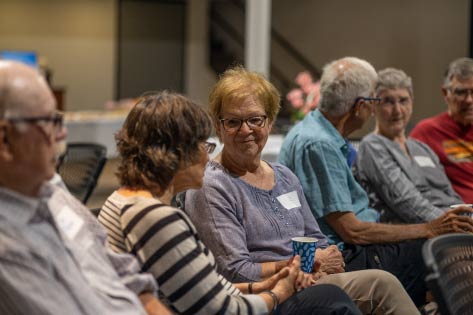 Elders talking in a group